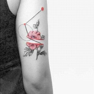 Arm Tattoo Abstakte Rose