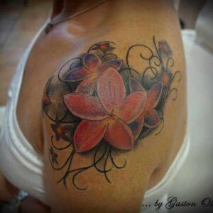 Schulter Tattoo Orchidee