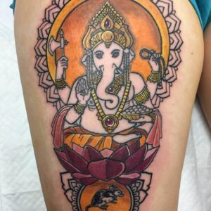 Traditionelles Ganesha Tattoo