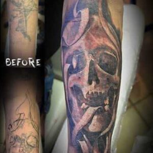 Totenkopf Cover up Tattoo