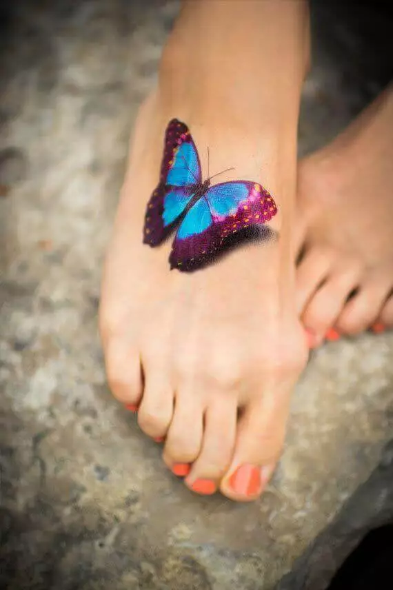 3D Schmetterling farbig